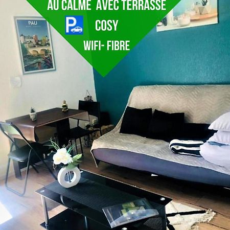 شقة Le Petit Park-Studio-Terrasse- Piscine-Wifi Fibre بو المظهر الخارجي الصورة